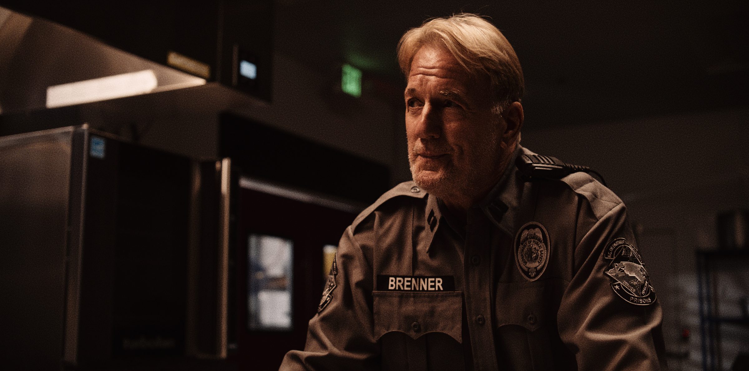 A prison officer watching